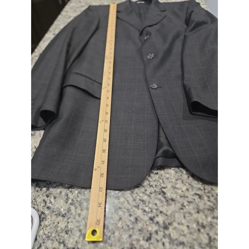 Classics By Zanetti Super 120 Wool 50L, US 40L Blazer Jacket Made Italy Charcoal
